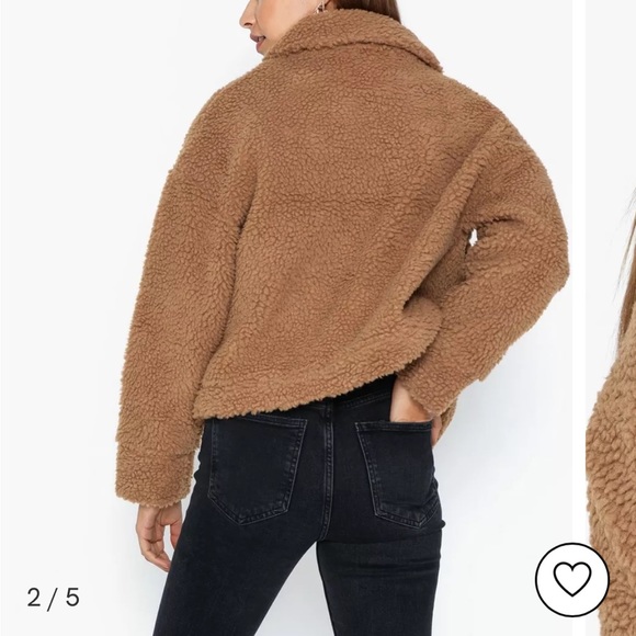 MISSGUIDED CROP BORG TRUCKER JACKET - Picture 2 of 4